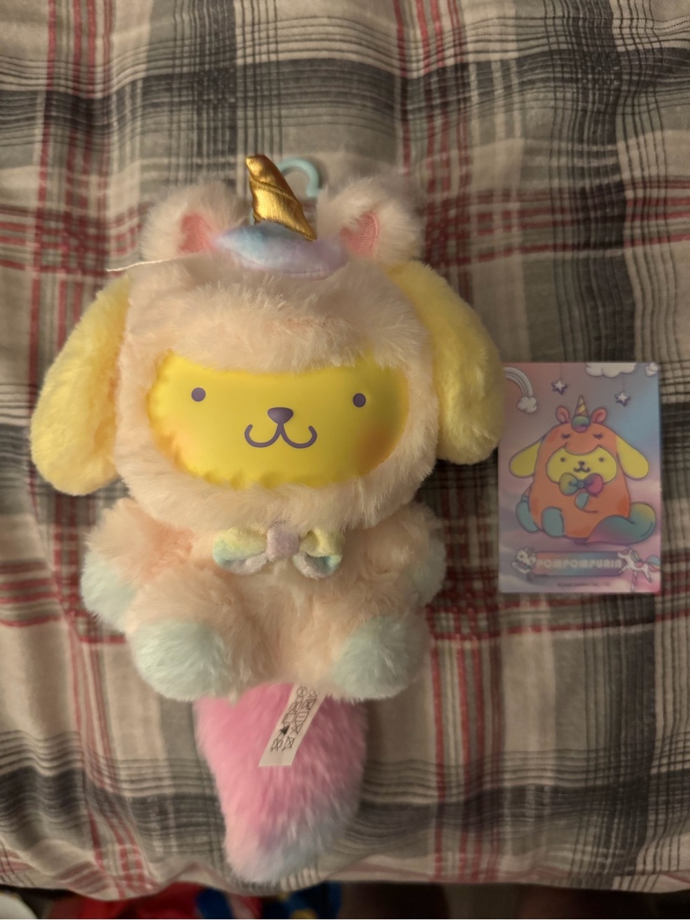 Unicorn Pompompourin Miniso bag charm